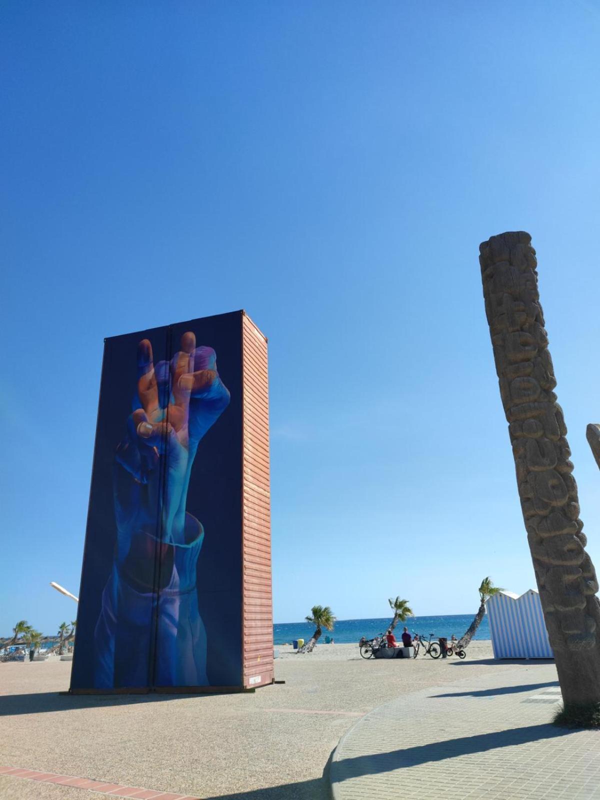Appartement Vue Mer,Acces Direct Plage,Fibre,Clim,Parking Public Gratuit Le Barcares Ngoại thất bức ảnh
