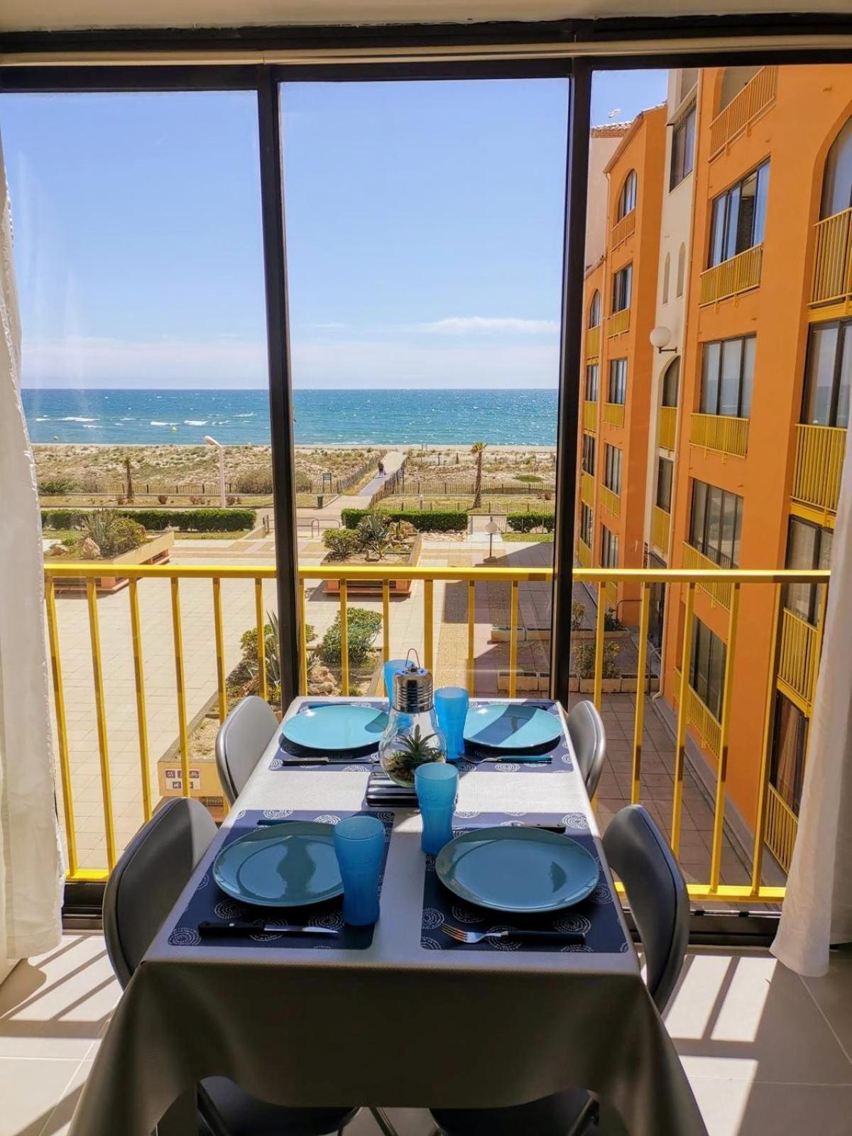 Appartement Vue Mer,Acces Direct Plage,Fibre,Clim,Parking Public Gratuit Le Barcares Ngoại thất bức ảnh