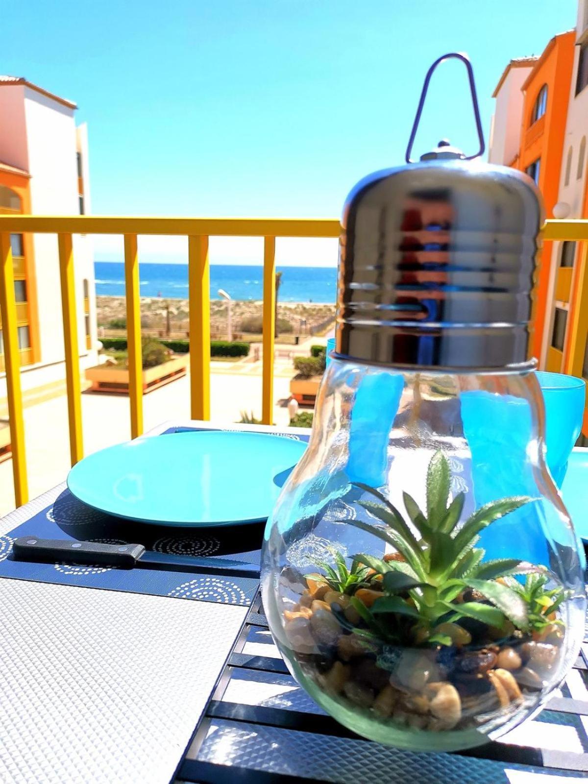 Appartement Vue Mer,Acces Direct Plage,Fibre,Clim,Parking Public Gratuit Le Barcares Ngoại thất bức ảnh